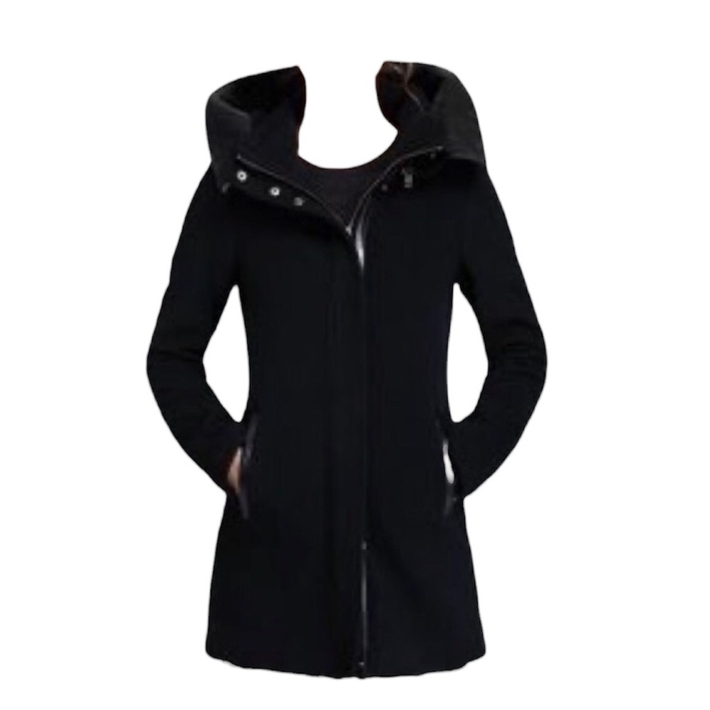 MACKAGE, Black Leather Sunski, NO Hood Coat